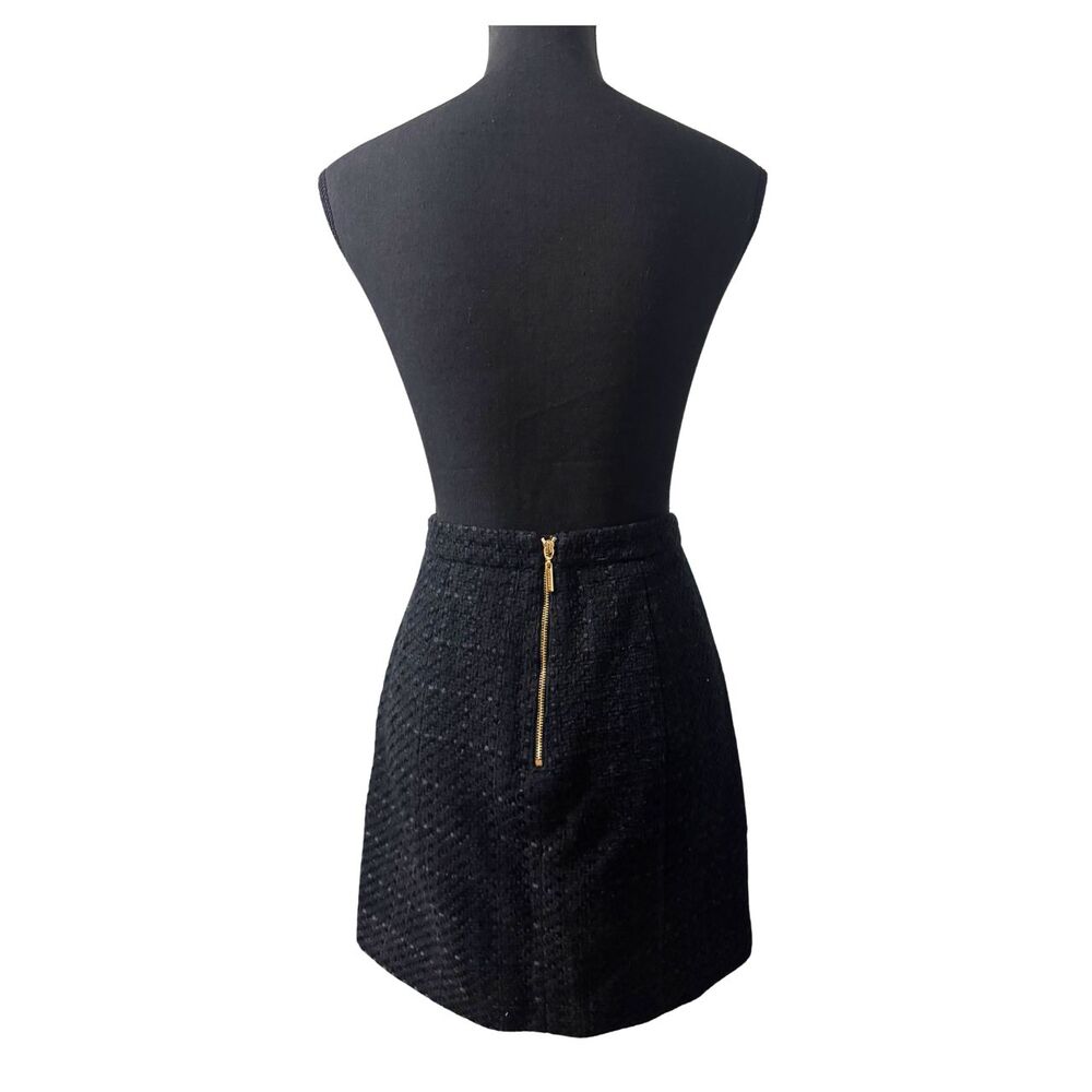 Black Marciano Guess 4 S Preppy Coquette Academia Tweed Pearl Button Mini Skirt - Picture 3 of 4